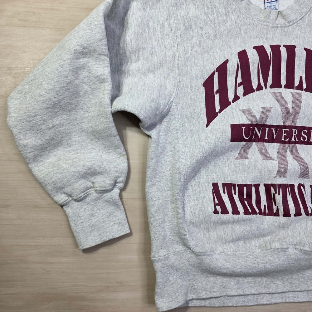 Vintage Hamline University Athletic Dept Sweatshirt Mens Size Medium Grey - Picture 7 of 7